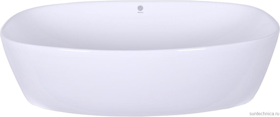 Тумба с раковиной Orange Line 60 подвесная, 2 ящика, матовая белая с раковиной B08-500W