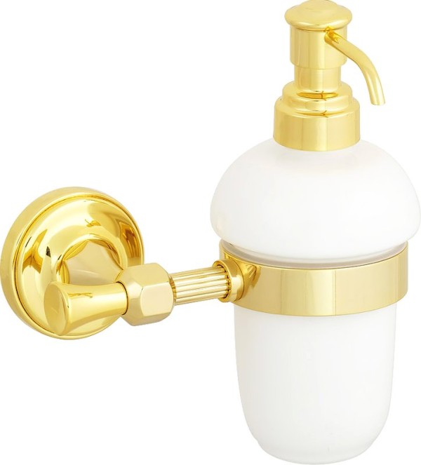 Дозатор Migliore Fortuna подвесной, керамика, золото