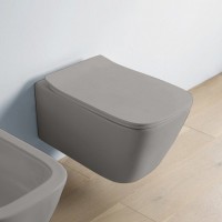 Унитаз подвесной ArtCeram A16 Rimless ASV003 15 00 безободковый, с микролифтом, grigio oliva