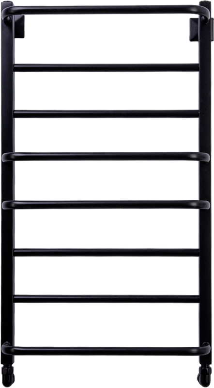 Полотенцесушитель водяной Comfysan Puro-K W-8 80х40 80x45 см, черный матовый, лесенка