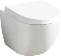 Унитаз подвесной VitrA Sento 7748B003-0075 + крышка-сиденье VitrA Sento 86-003-009 с микролифтом, петли хром