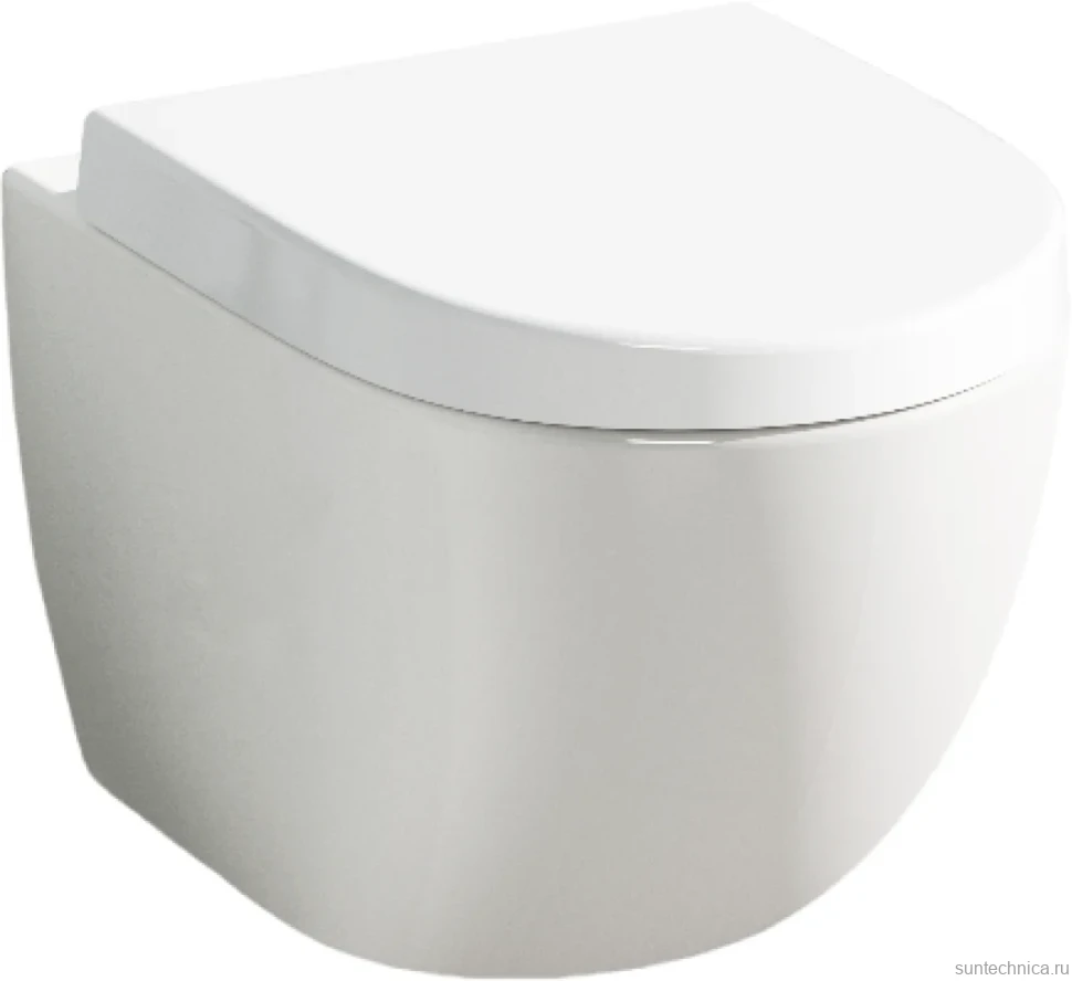 Унитаз подвесной VitrA Sento 7748B003-0075 + крышка-сиденье VitrA Sento 86-003-009 с микролифтом, петли хром