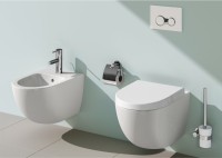 Унитаз подвесной VitrA Sento 7748B003-0075 + крышка-сиденье VitrA Sento 86-003-009 с микролифтом, петли хром