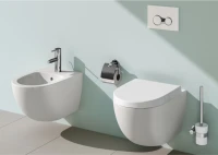 Унитаз подвесной VitrA Sento 7748B003-0075 + крышка-сиденье VitrA Sento 86-003-009 с микролифтом, петли хром