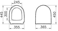 Унитаз подвесной VitrA Sento 7748B003-0075 + крышка-сиденье VitrA Sento 86-003-009 с микролифтом, петли хром