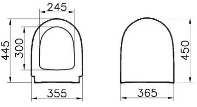 Унитаз подвесной VitrA Sento 7748B003-0075 + крышка-сиденье VitrA Sento 86-003-009 с микролифтом, петли хром