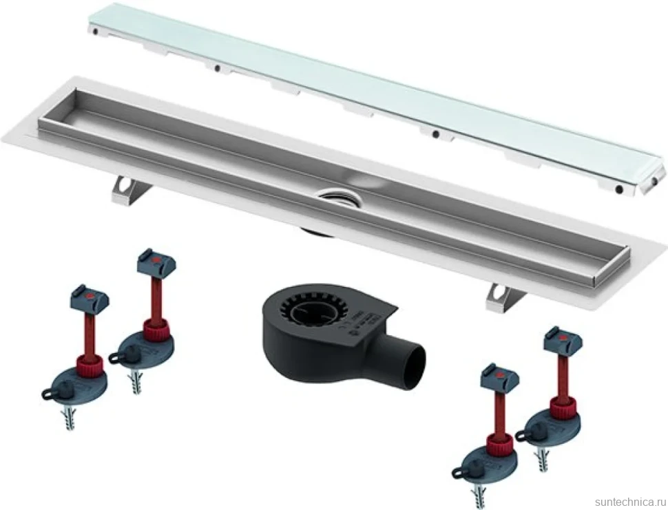 Душевой трап (лоток) TECE Drainline TECEdrainline 80 см стекло зеленое