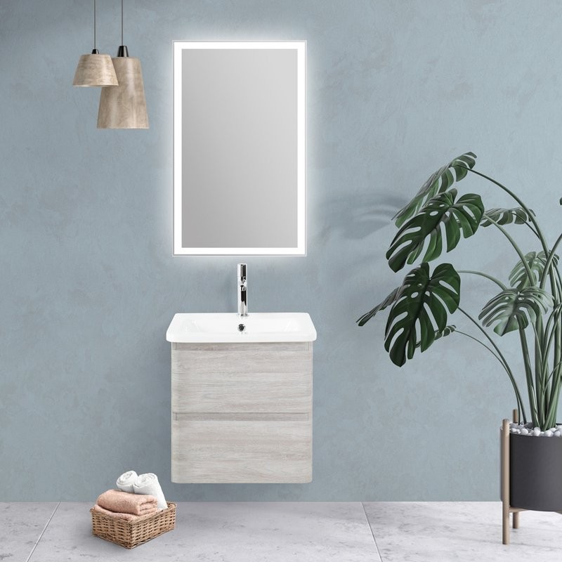 Тумба под раковину BelBagno Albano-Cer 50 подвесная, rovere vintage bianco