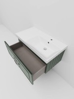 Мебель для ванной комнаты La Fenice Cubo 90 R серая, ручка хром
