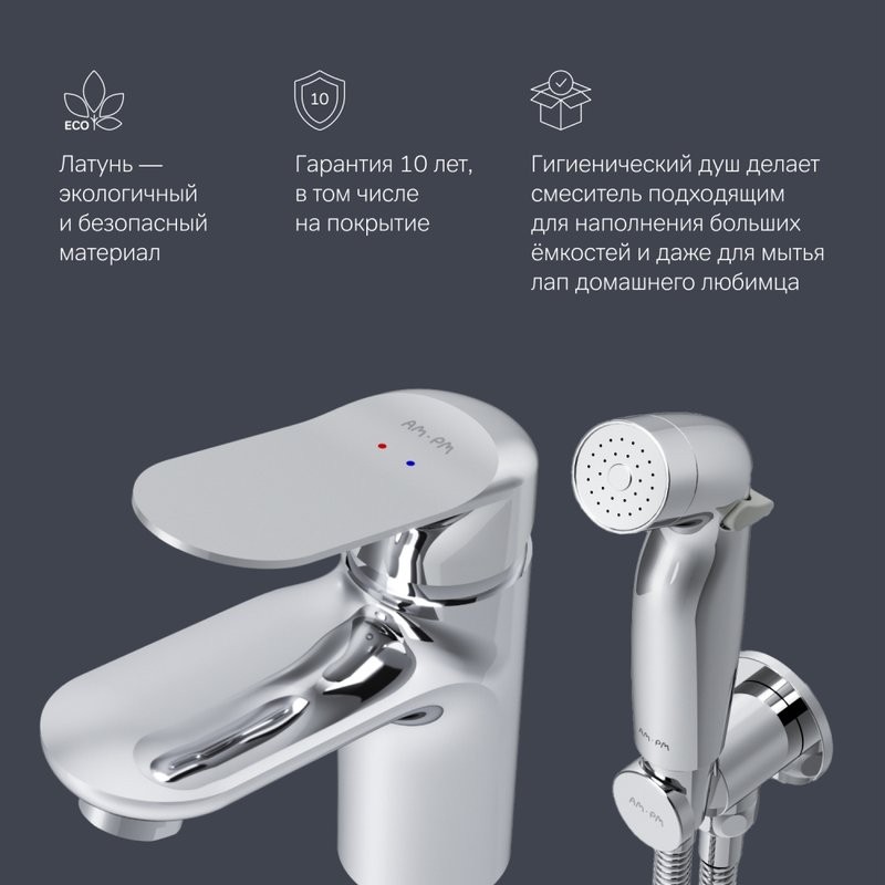 Комплект для раковины AM.PM Sunny F85C03000 с гигиеническим душем