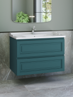 Тумба с раковиной Caprigo Wales 90 изумрудно-бирюзовая