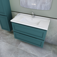 Тумба с раковиной Caprigo Wales 90 изумрудно-бирюзовая