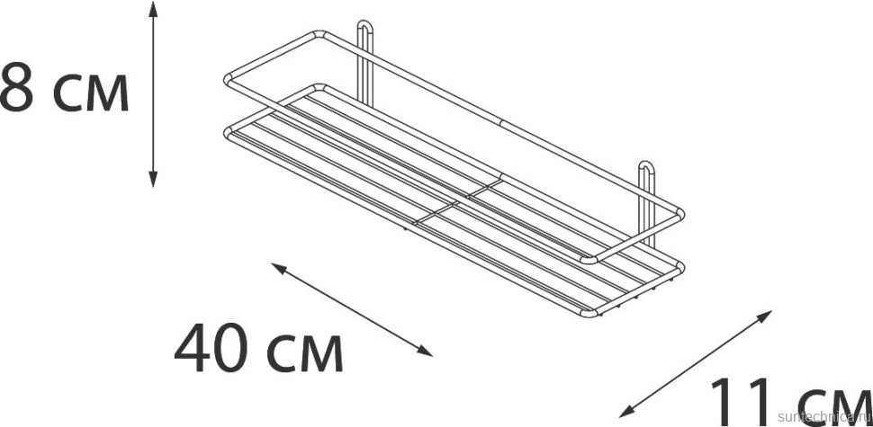 Полка Fixsen FX-730B-1 прямая, черная