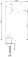 Смеситель для раковины Cersanit Brasko 63024 хром