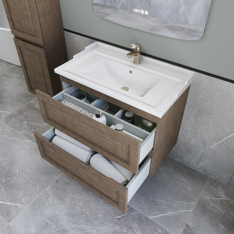 Мебель для ванной комнаты Caprigo Wales 80 шоколадный орех