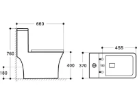 Унитаз-моноблок напольный BelBagno Neon BB8617CPR-MN/SC безободковый, с микролифтом