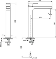 Смеситель для раковины Ideal Standard Edge A7114AA Смеситель для раковины Ideal Standard Edge A7114AA