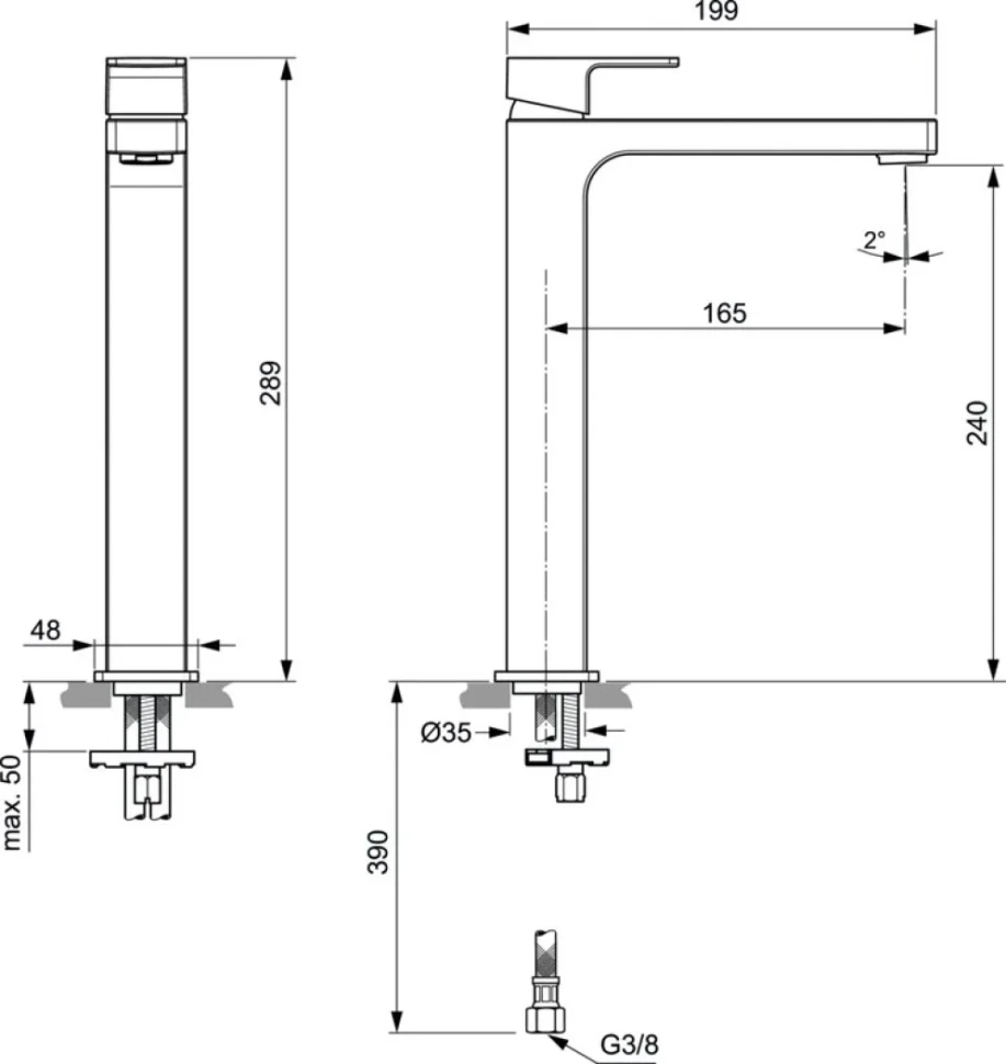 Смеситель для раковины Ideal Standard Edge A7114AA