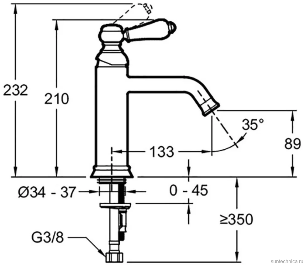 Смеситель для раковины Jacob Delafon Louise E24360-BL