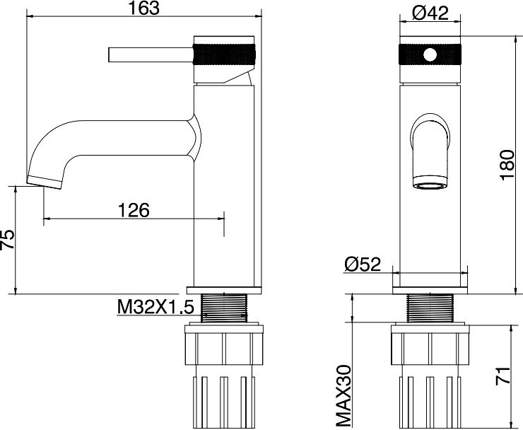 Смеситель для раковины Allen Brau Priority 5.31001-BN брашированный никель