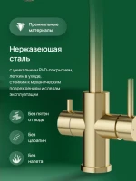 Смеситель для кухни Domaci Ливорно D8662GM матовое золото