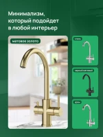 Смеситель для кухни Domaci Ливорно D8662GM матовое золото