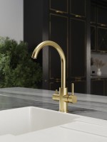 Смеситель для кухни Domaci Ливорно D8662GM матовое золото