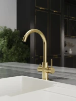 Смеситель для кухни Domaci Ливорно D8662GM матовое золото