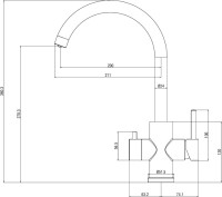 Смеситель для кухни Domaci Ливорно D8662GM матовое золото