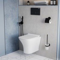 Унитаз подвесной STWORKI Олланд S01401WH безободковый, с микролифтом, глянцевый белый