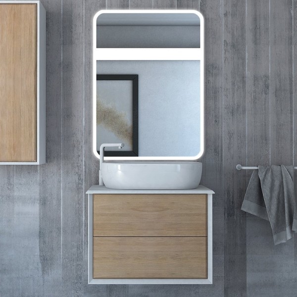 Мебель для ванной комнаты Cezares Bellagio 70 со столешницей rovere tabacco