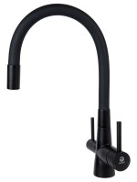 Смеситель для кухни Agger Elegant A3230344 с гибким изливом, черный матовый