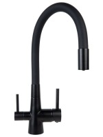 Смеситель для кухни Agger Elegant A3230344 с гибким изливом, черный матовый