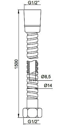 Душевой шланг IDDIS A50211 1.5 150 см