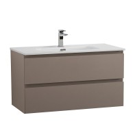 Тумба с раковиной BelBagno Kraft 90 подвесная, матовая бежевая, раковина bb900etl