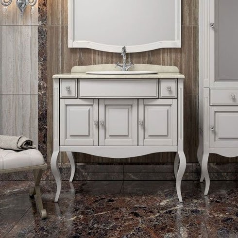 Тумба под раковину Opadiris Лаура 100 белая матовая