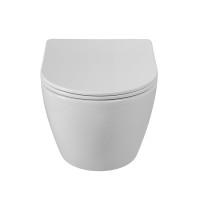 Унитаз подвесной BelBagno Sfera-Tor BB046CH-TOR/SC безободковый, с микролифтом, смыв торнадо, белый глянцевый