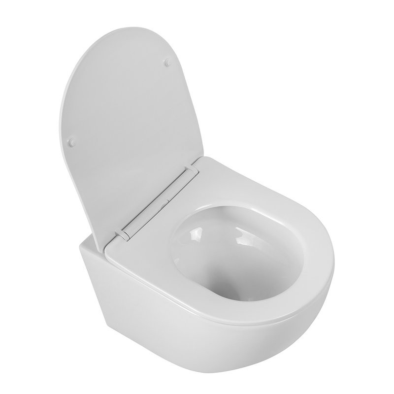 Унитаз подвесной BelBagno Sfera-Tor BB046CH-TOR/SC безободковый, с микролифтом, смыв торнадо, белый глянцевый