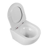 Унитаз подвесной BelBagno Sfera-Tor BB046CH-TOR/SC безободковый, с микролифтом, смыв торнадо, белый глянцевый