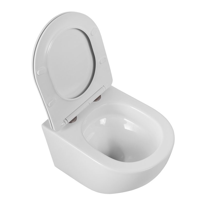 Унитаз подвесной BelBagno Sfera-Tor BB046CH-TOR/SC безободковый, с микролифтом, смыв торнадо, белый глянцевый