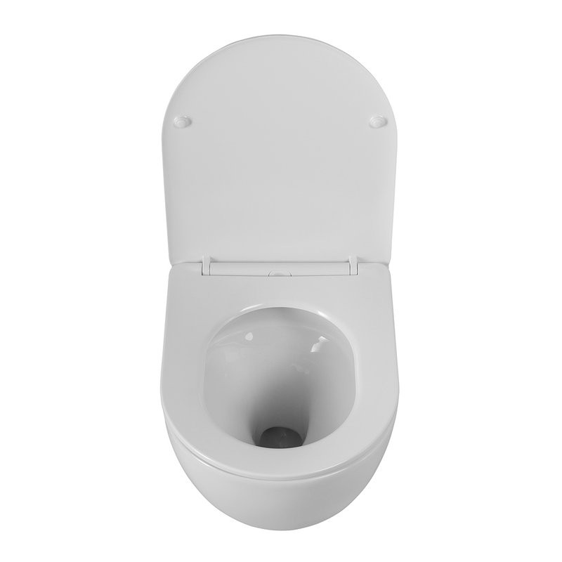 Унитаз подвесной BelBagno Sfera-Tor BB046CH-TOR/SC безободковый, с микролифтом, смыв торнадо, белый глянцевый