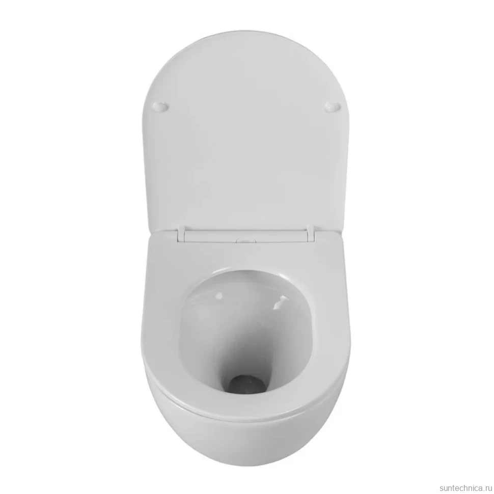Унитаз подвесной BelBagno Sfera-Tor BB046CH-TOR/SC безободковый, с микролифтом, смыв торнадо, белый глянцевый