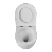 Унитаз подвесной BelBagno Sfera-Tor BB046CH-TOR/SC безободковый, с микролифтом, смыв торнадо, белый глянцевый