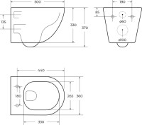 Унитаз подвесной BelBagno Sfera-Tor BB046CH-TOR/SC безободковый, с микролифтом, смыв торнадо, белый глянцевый