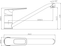 Смеситель для кухни Rossinka RS46 -21