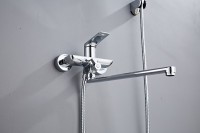 Смеситель с длинным изливом для ванны Haiba HB22816 хром