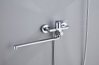 Смеситель с длинным изливом для ванны Haiba HB22816 хром