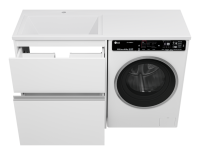 Тумба под раковину без столешницы Misty Ингрид 70 напольная, под стиральную машину, белая