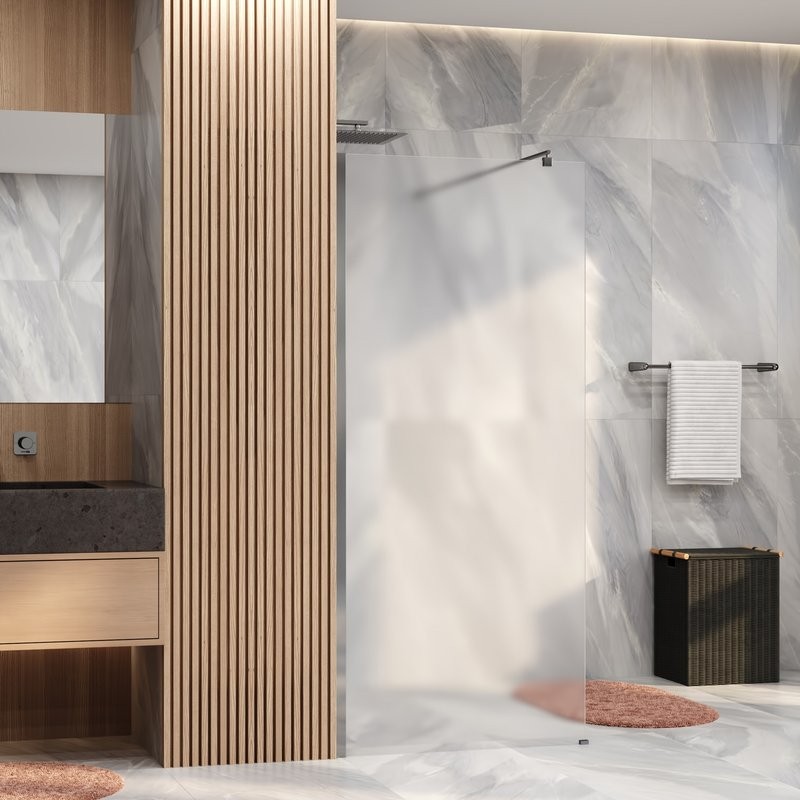 Душевая перегородка Wasserkraft Rur 30W 120 см, профиль хром, стекло матовое