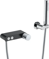 Смеситель для ванны с душем Boheme Stick 123-BCR.2 black touch chrome